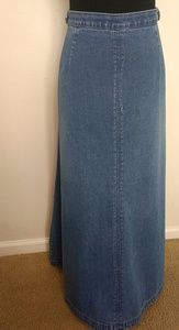 Talbots A line  jean maxi skirt sz 16